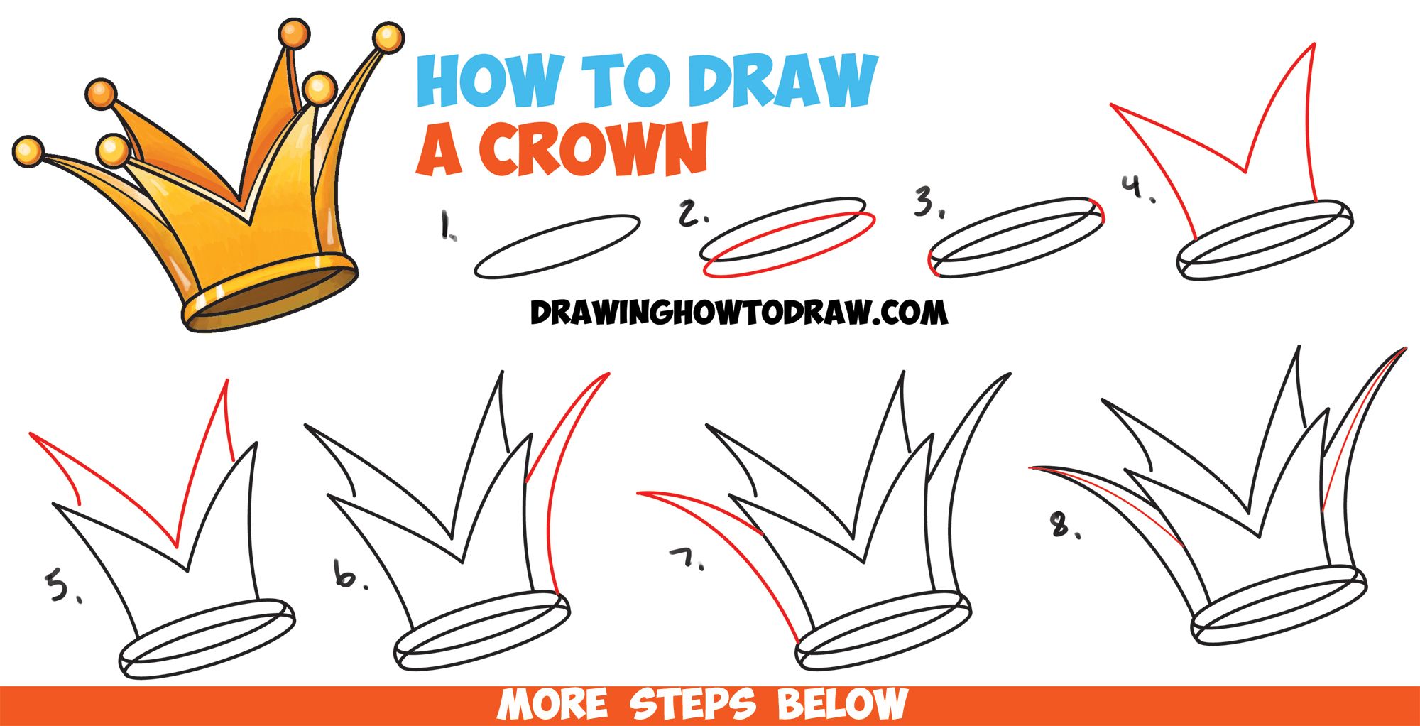 2000x1022 How To Draw A Crown
