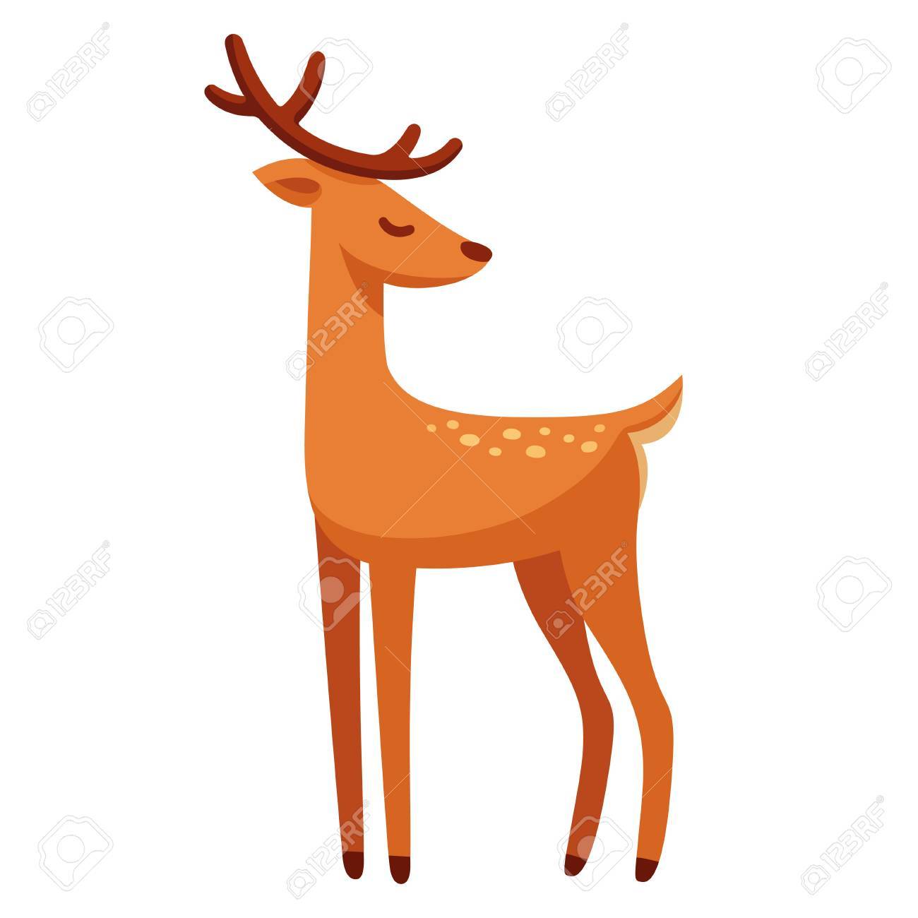 1300x1300 Cartoon Male Deer Drawing Royalty Free Cliparts, Vectors,