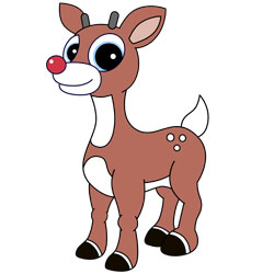 250x250 Rudolph The Red Nosed Reindeer Drawing Lesson