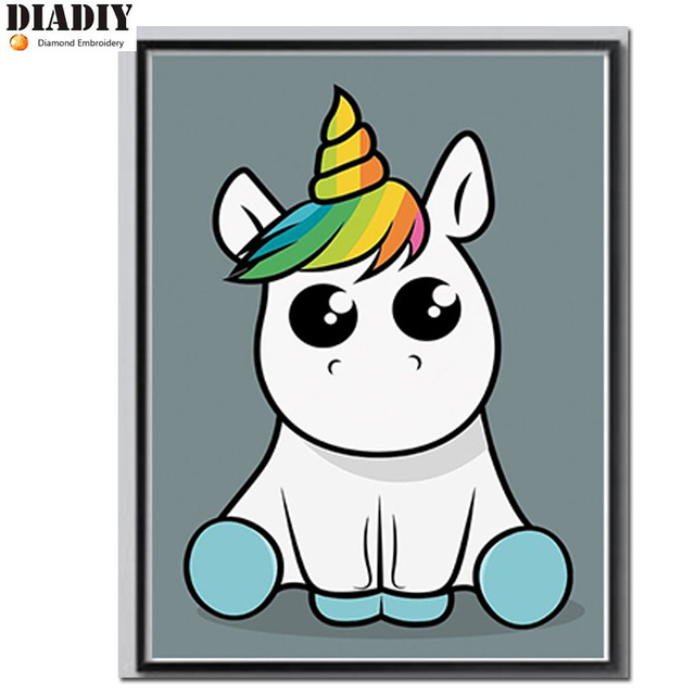640x640 Diamond Painting Cartoon Unicorn Diy Diamond Drawing Crafts