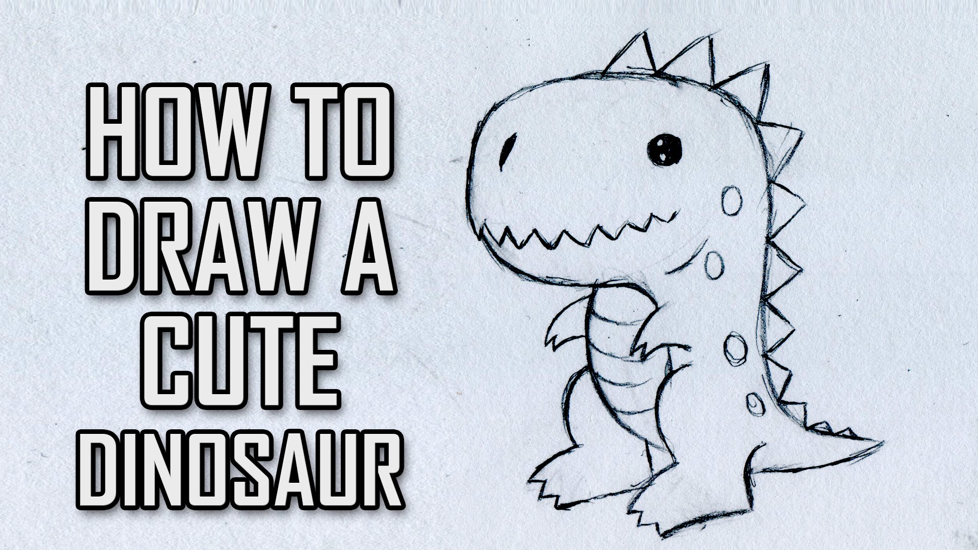 1920x1080 How To Draw A Cute Cartoon Dinosaur