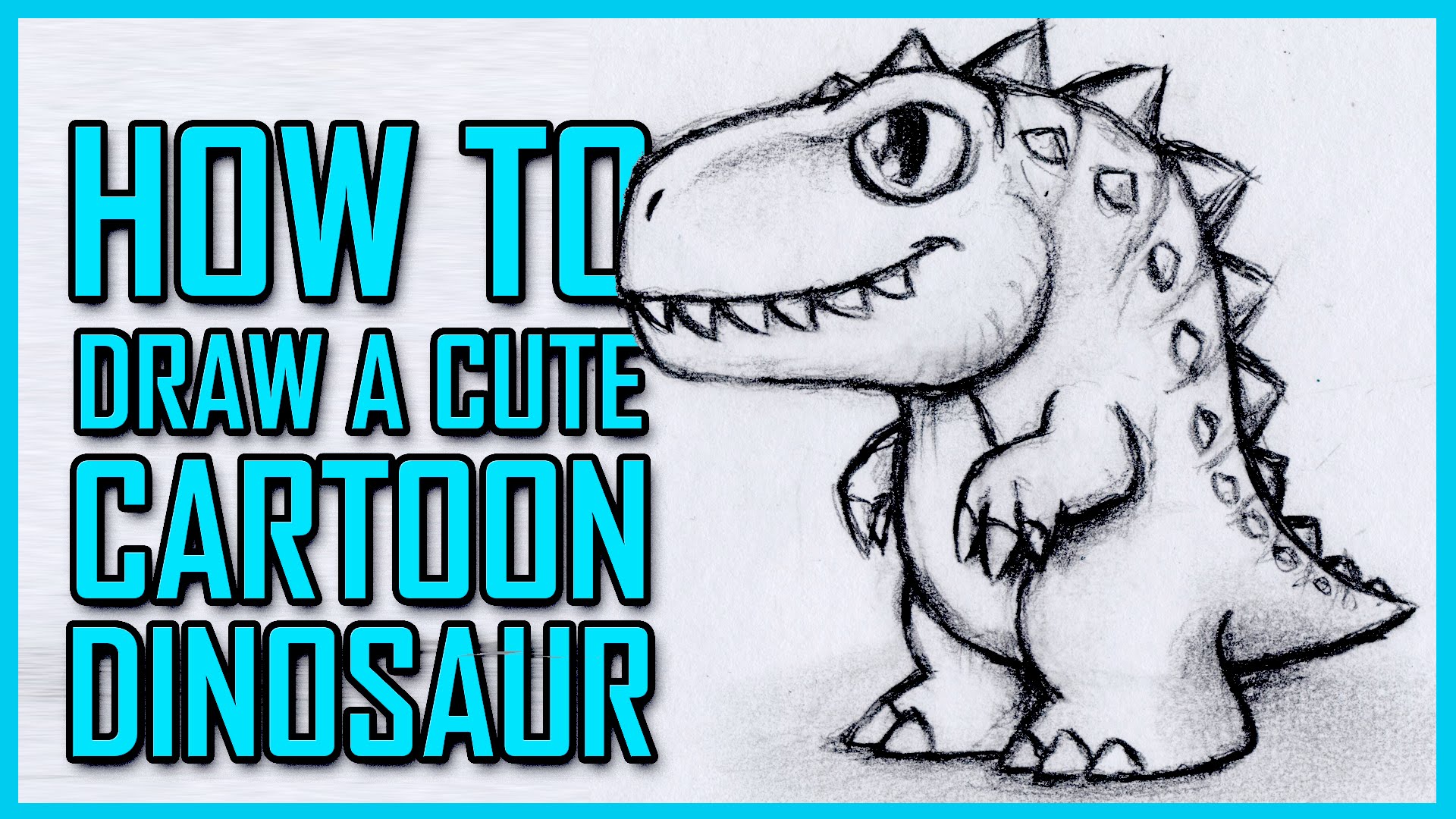 1920x1080 How To Draw A Cute Simple Cartoon Dinosaur