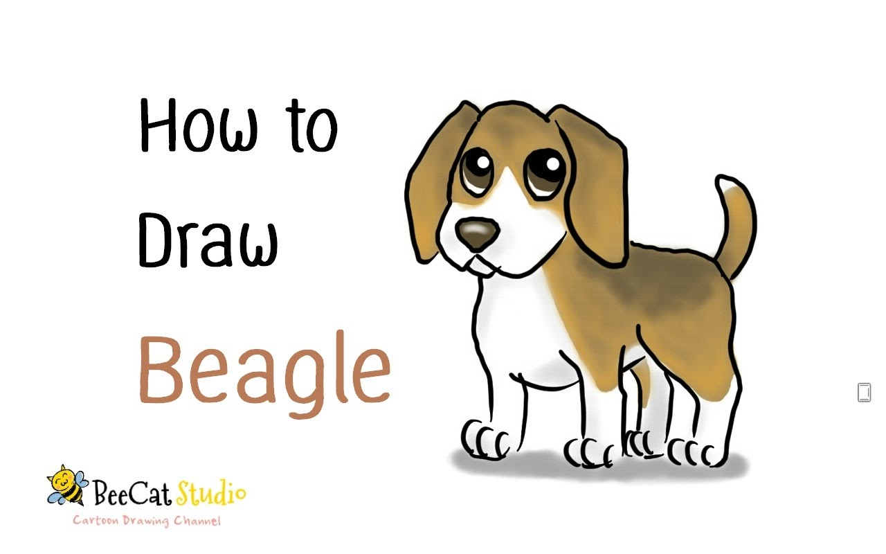 1280x800 Cartoon Drawings Of Dogs How To Draw A Cute Cartoon Beagle