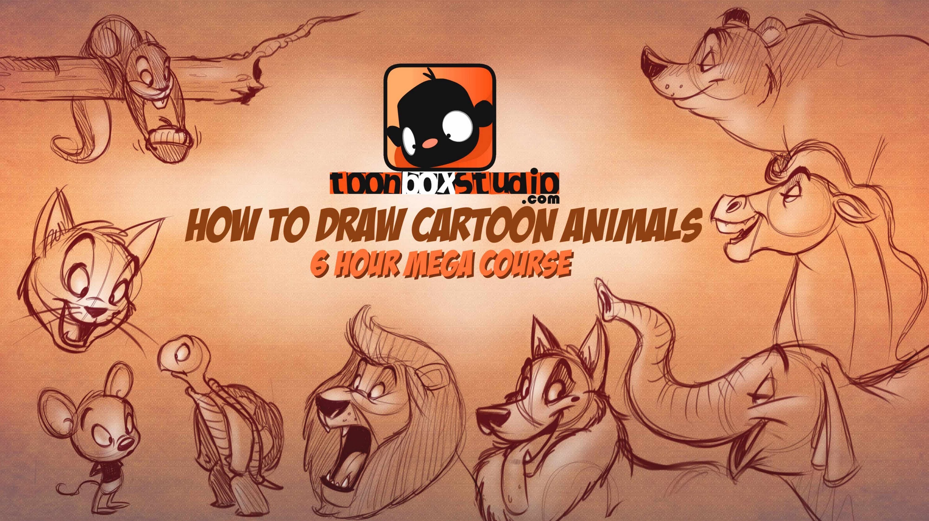 3000x1683 How To Draw Animal Cartoon Characters Course