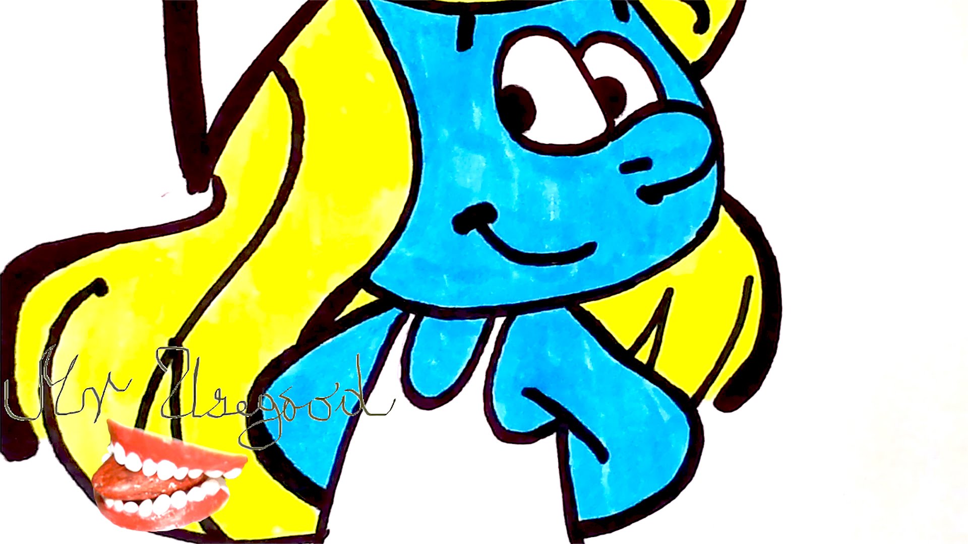 1920x1080 How To Draw Smurfette Easy For Kids And Color The Smurfs Cartoon