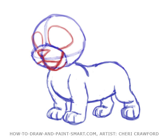 550x458 How To Draw A Puppy