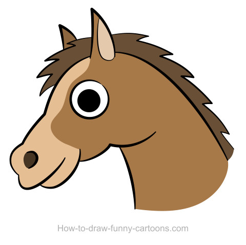 480x478 Horse Head Drawing (Sketching + Vector)