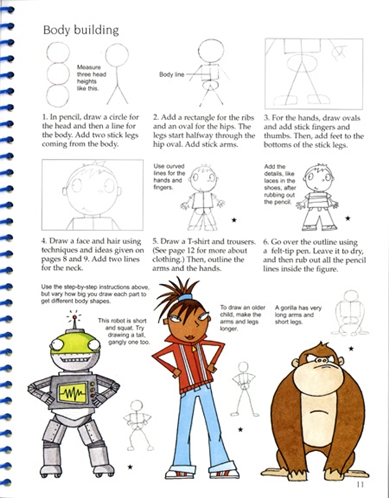 389x498 Usborne See Inside Drawing Cartoons Use Cartoon Book For Figure