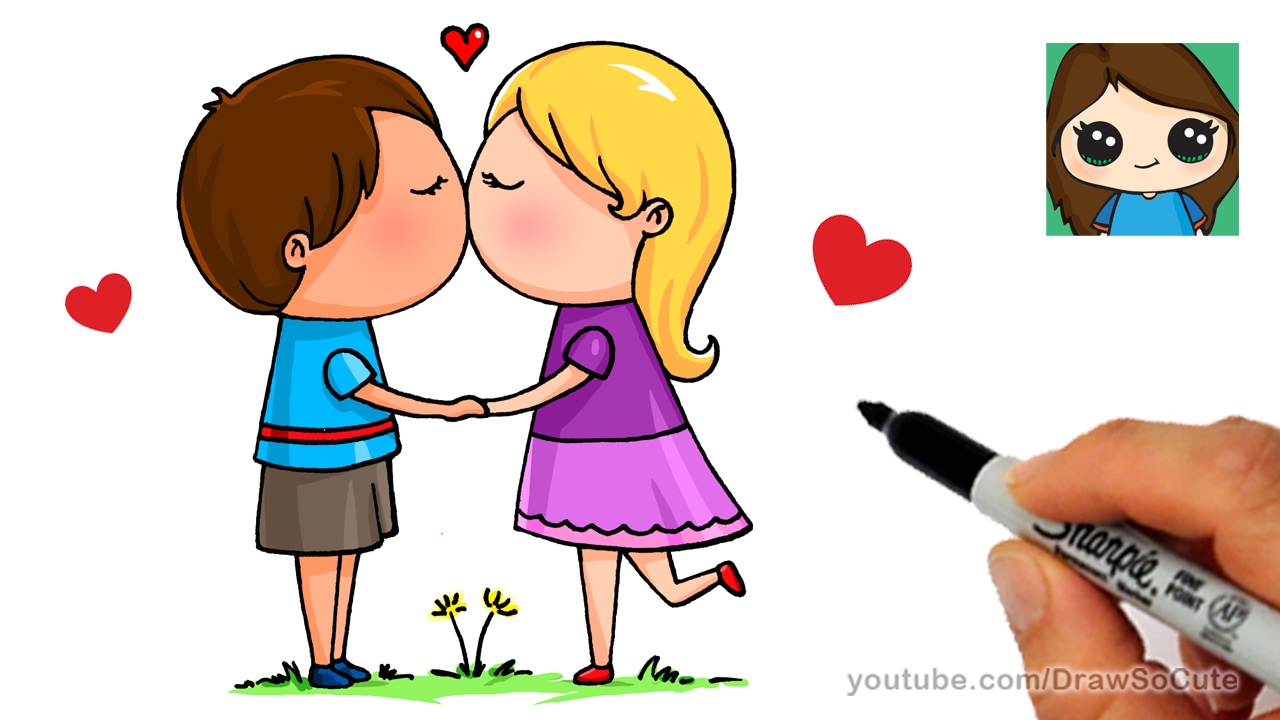1280x720 How To Draw A Boy And Girl Kissing Easy