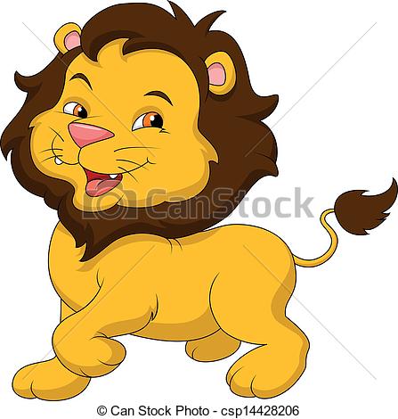 447x470 Cute Baby Lion Cartoon Vector Illustration Vector Clipart
