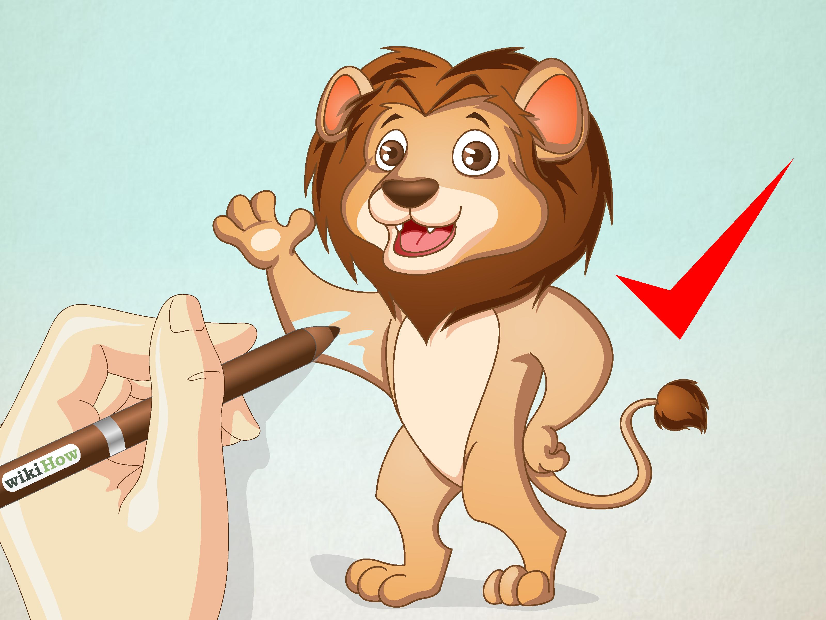 3200x2400 How To Draw A Cartoon Lion 13 Steps (With Pictures)