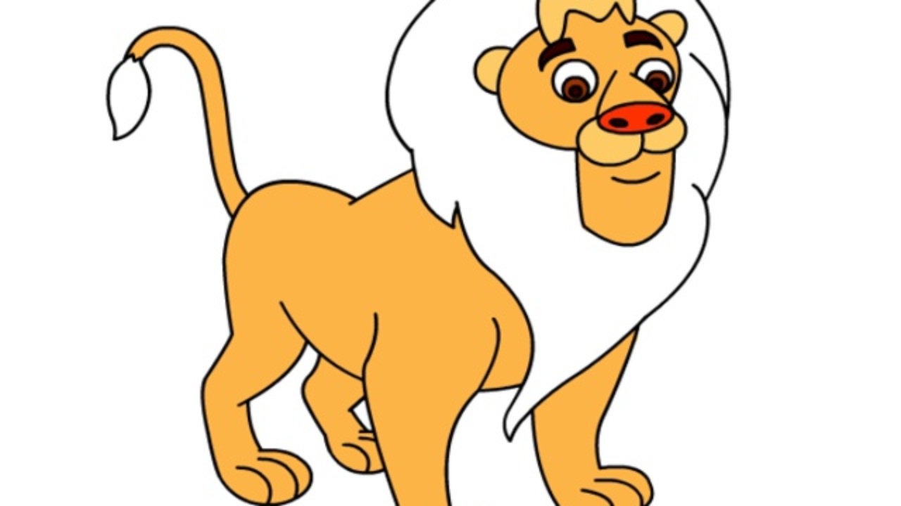 1280x720 How To Draw Cartoon The Lion King Character Simba Step By Step