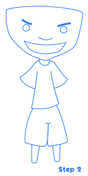 174x348 Cartoon Boy Drawing Lesson