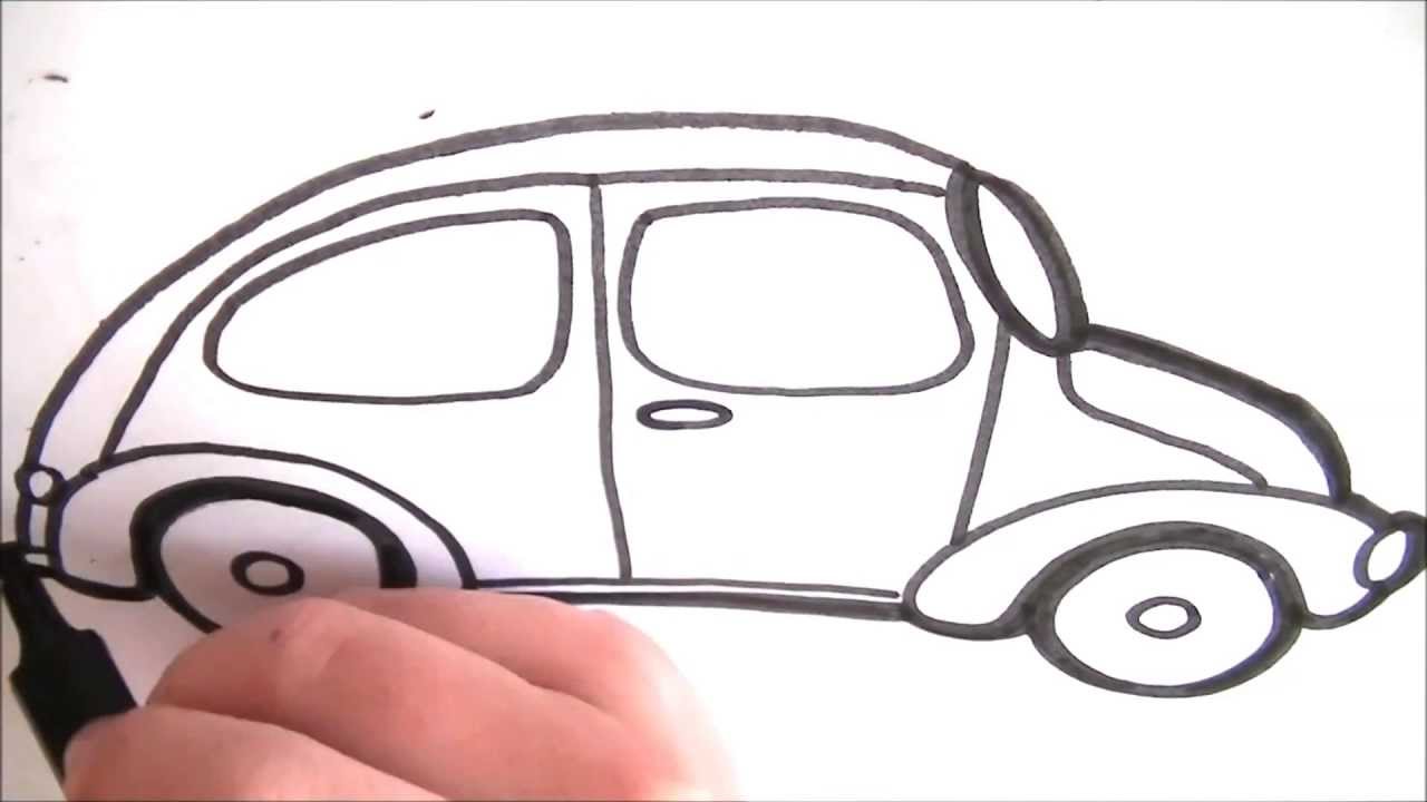 1280x720 Drawing A Cartoon Vw Beetle Requested Video