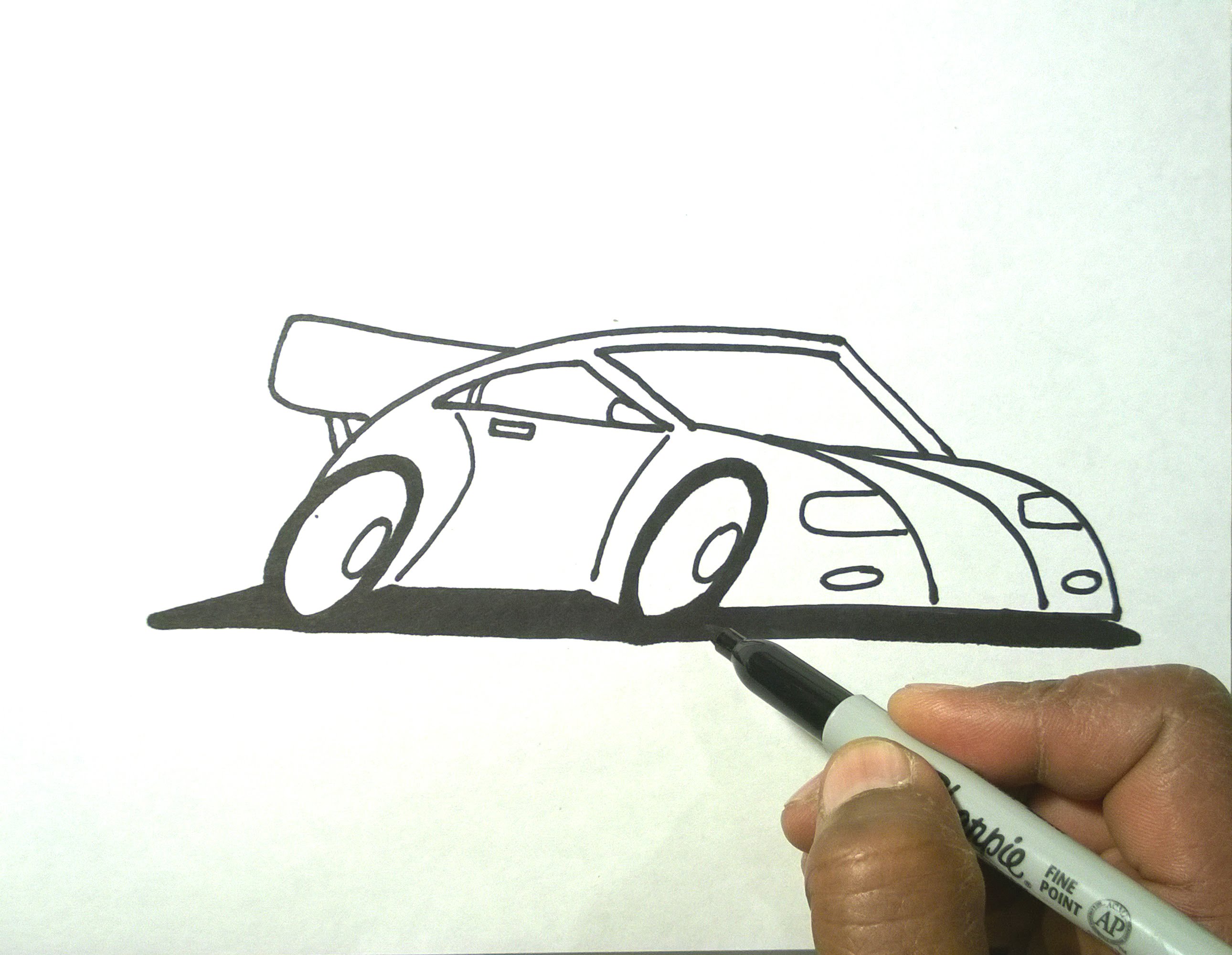 2580x2000 How To Draw Cartoon Car Using Sharpie Marker (Version 2 ) The Ez