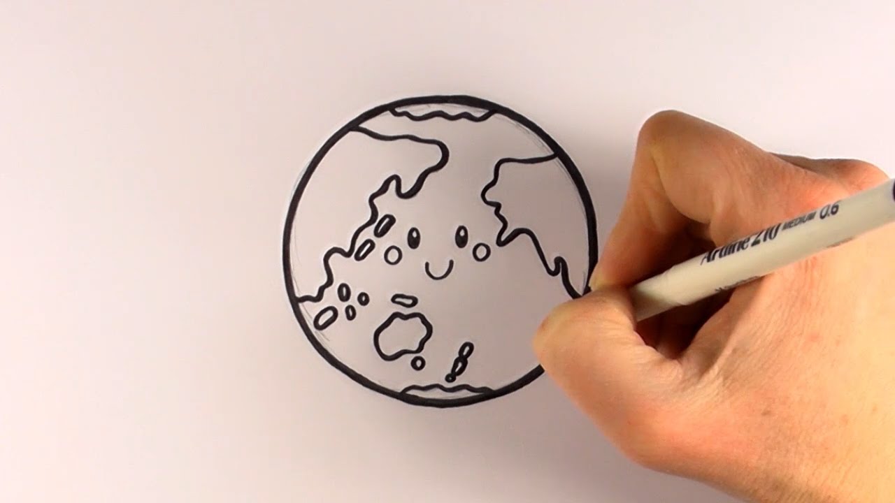 1280x720 How To Draw A Cartoon Earth