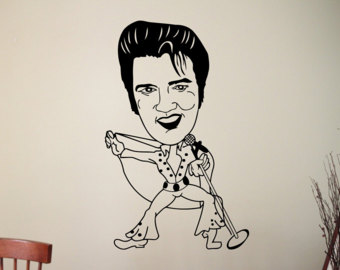 340x270 Elvis Wall Decal Etsy