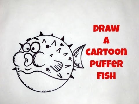 480x360 Easy How To Draw A Cartoon Puffer Fish