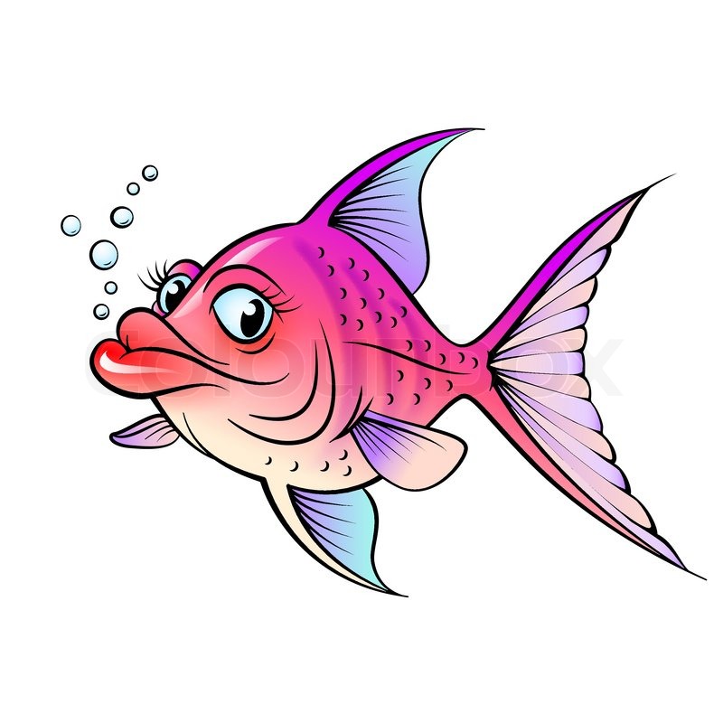 800x800 Two Drawing Cartoon Fish Stock Vector Colourbox