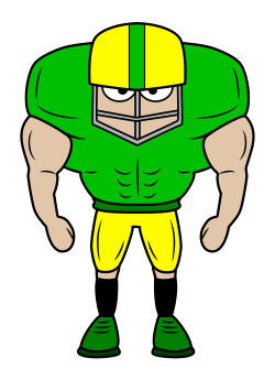 250x345 Drawing A Cartoon Football Player