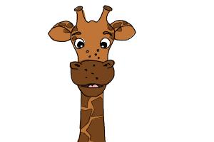 300x200 How To Draw A Cartoon Giraffe
