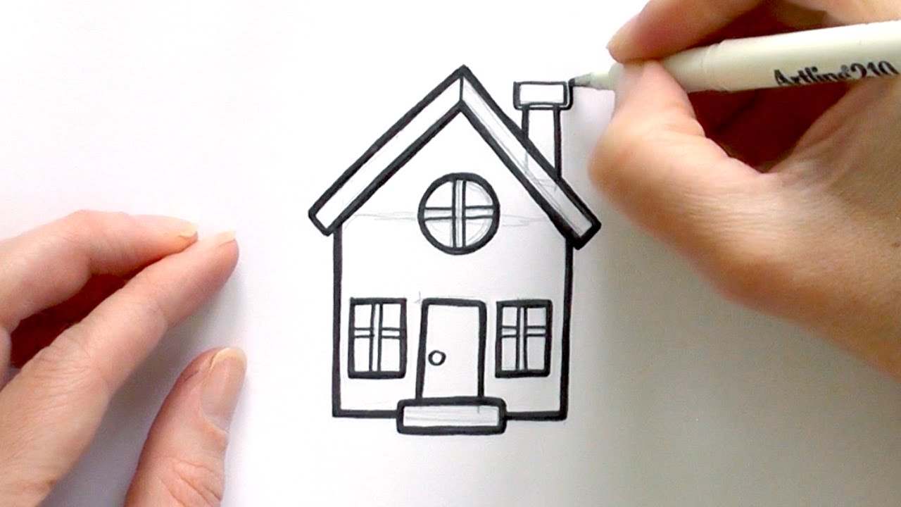 1280x720 How To Draw A Cartoon House