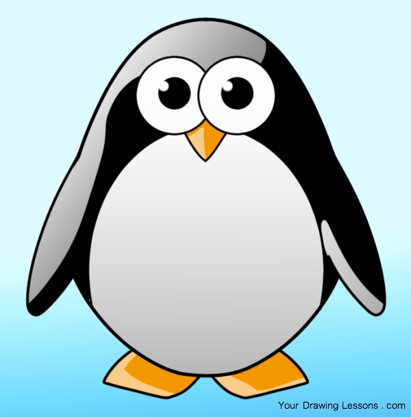 600x609 How To Draw A Penguin Your Drawing Lessons