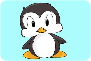 300x200 How To Draw A Cartoon Penguin