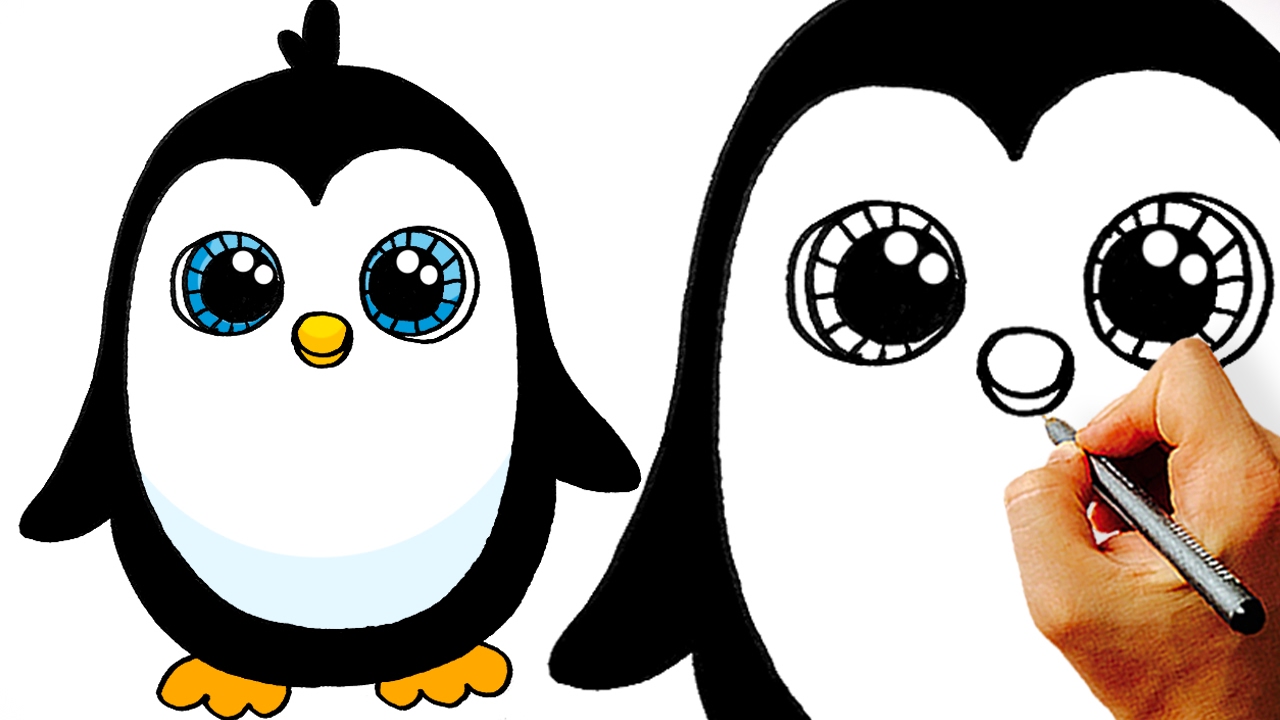 1280x720 Very Easy! How To Draw A Cute Cartoon Penguin. Art For Kids!