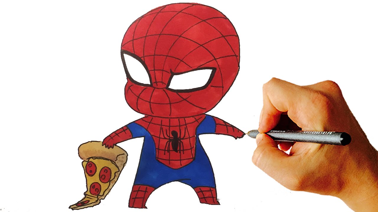 1280x720 How To Draw Spiderman Chibi From Marvel Characters Easy Step By