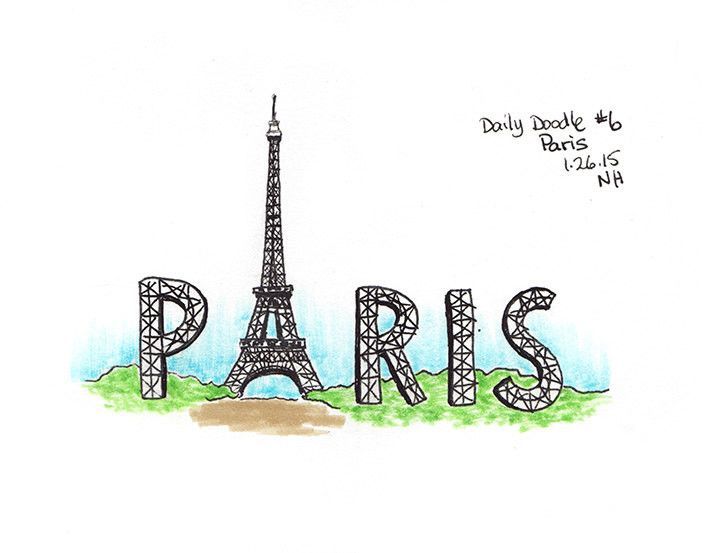 728x553 No.006 Paris Doodles, Tower And Drawings