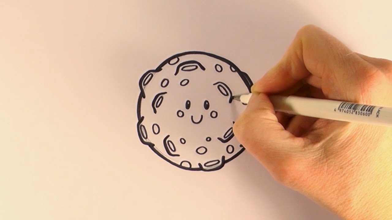 1280x720 How To Draw A Cartoon Full Moon