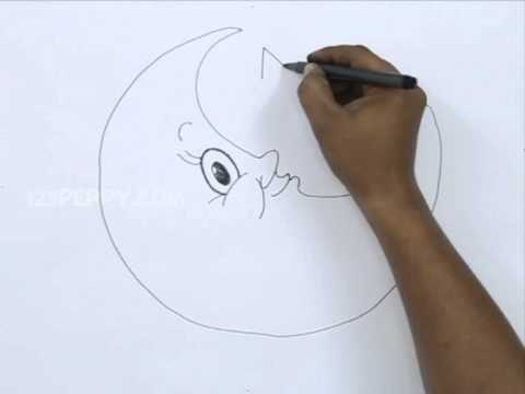 480x360 How To Draw A Cartoon Moon