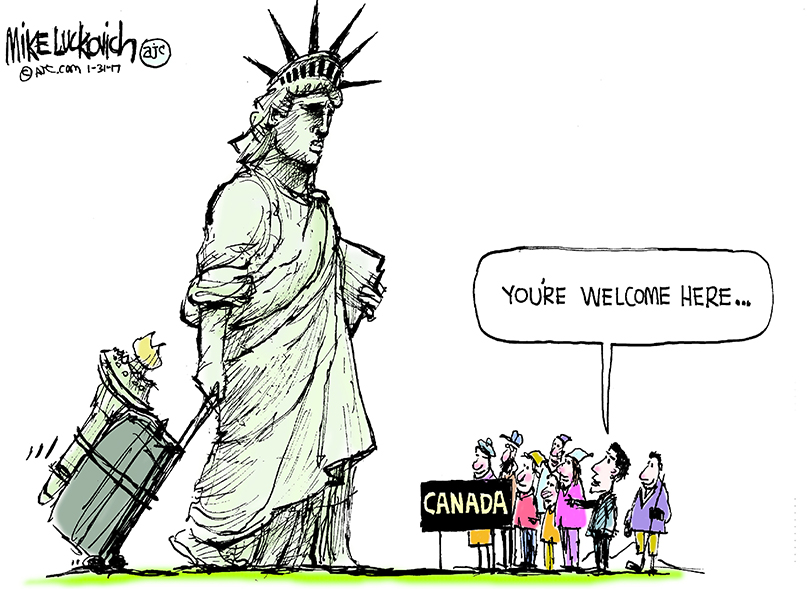 810x589 18 Donald Trump Cartoons Featuring The Statue Of Liberty