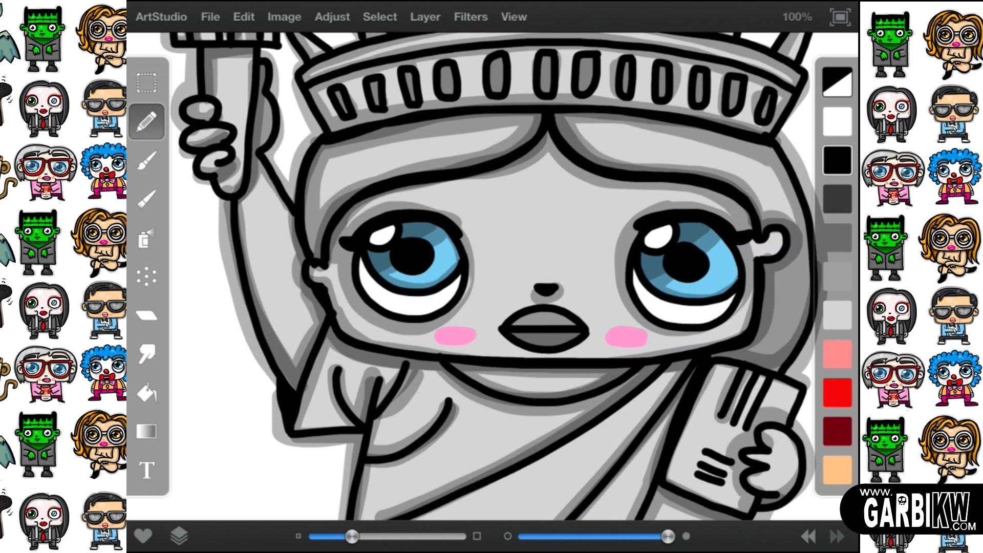 1920x1080 How To Draw A Cartoon Statue Of Liberty