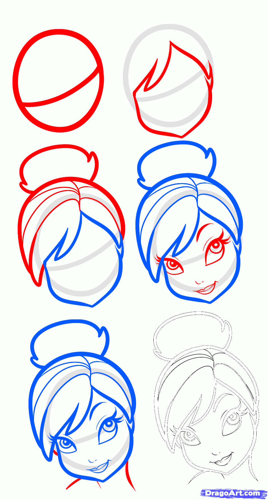 940x1755 How To Draw Disney Characters How To Draw Tinkerbell Easy Step 1