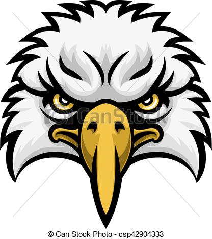 416x470 Eagle Mascot Face. A Cartoon Eagle Bird Character Sports