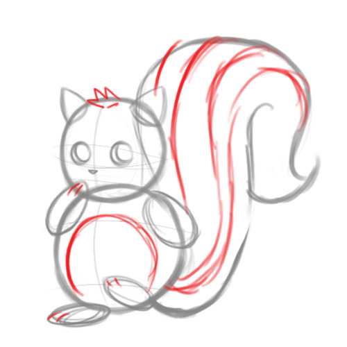 500x500 How To Draw A Cartoon Skunk 6 Steps (With Pictures)