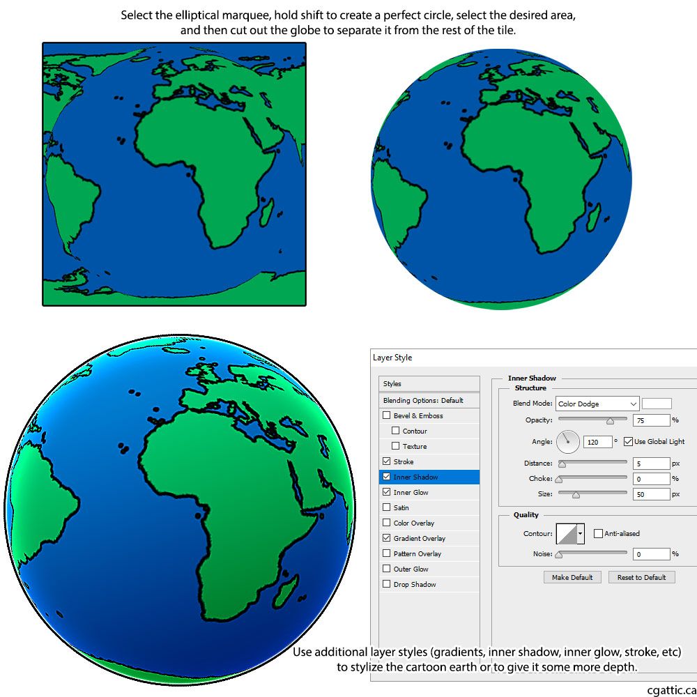 1000x1000 Cartoon Earth Drawing In 4 Steps With Photoshop Cartoon And Earth