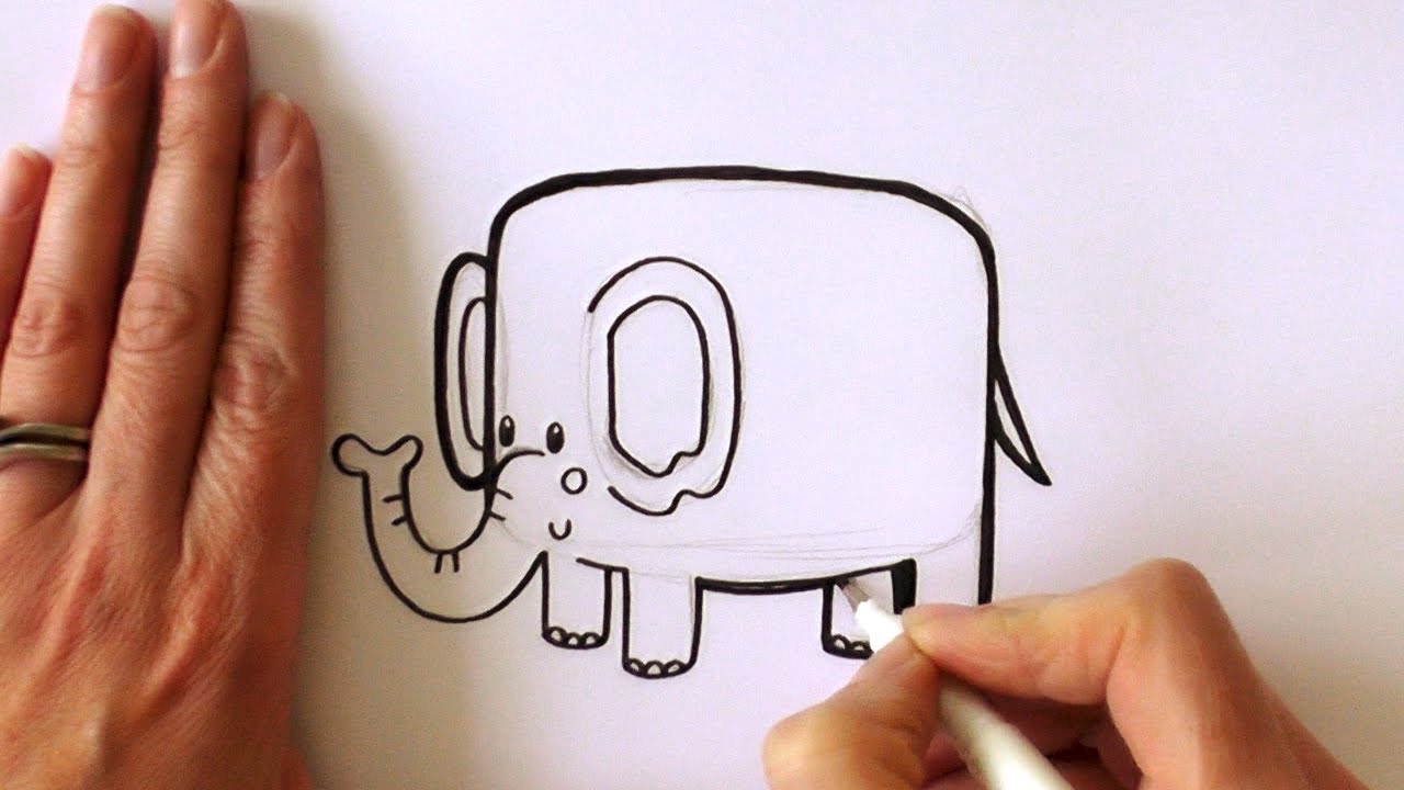 1280x720 How To Draw A Cartoon Elephant