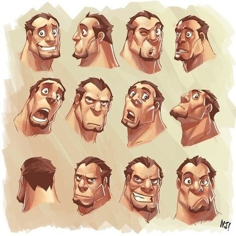 467x467 Cartoon Character Facial Expression Guide Drawing References