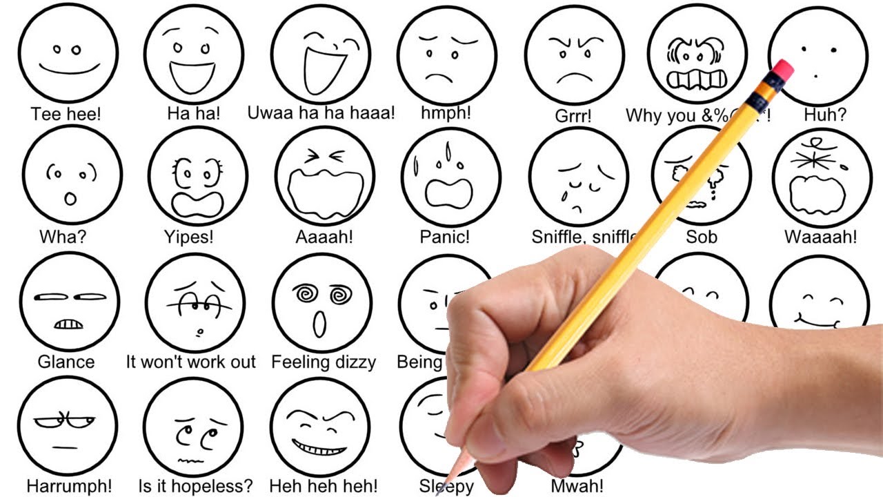 1280x720 How To Draw Mangacartoon Facial Expressions