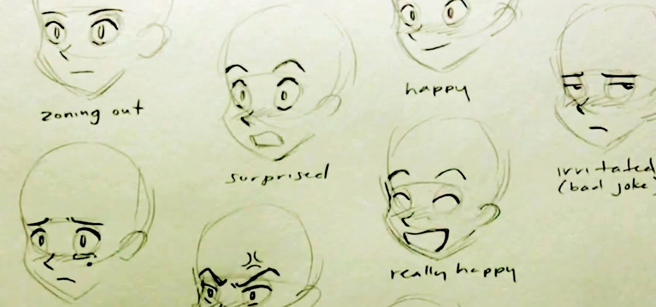 1280x600 How To Draw Multiple Manga Facial Expressions Drawing