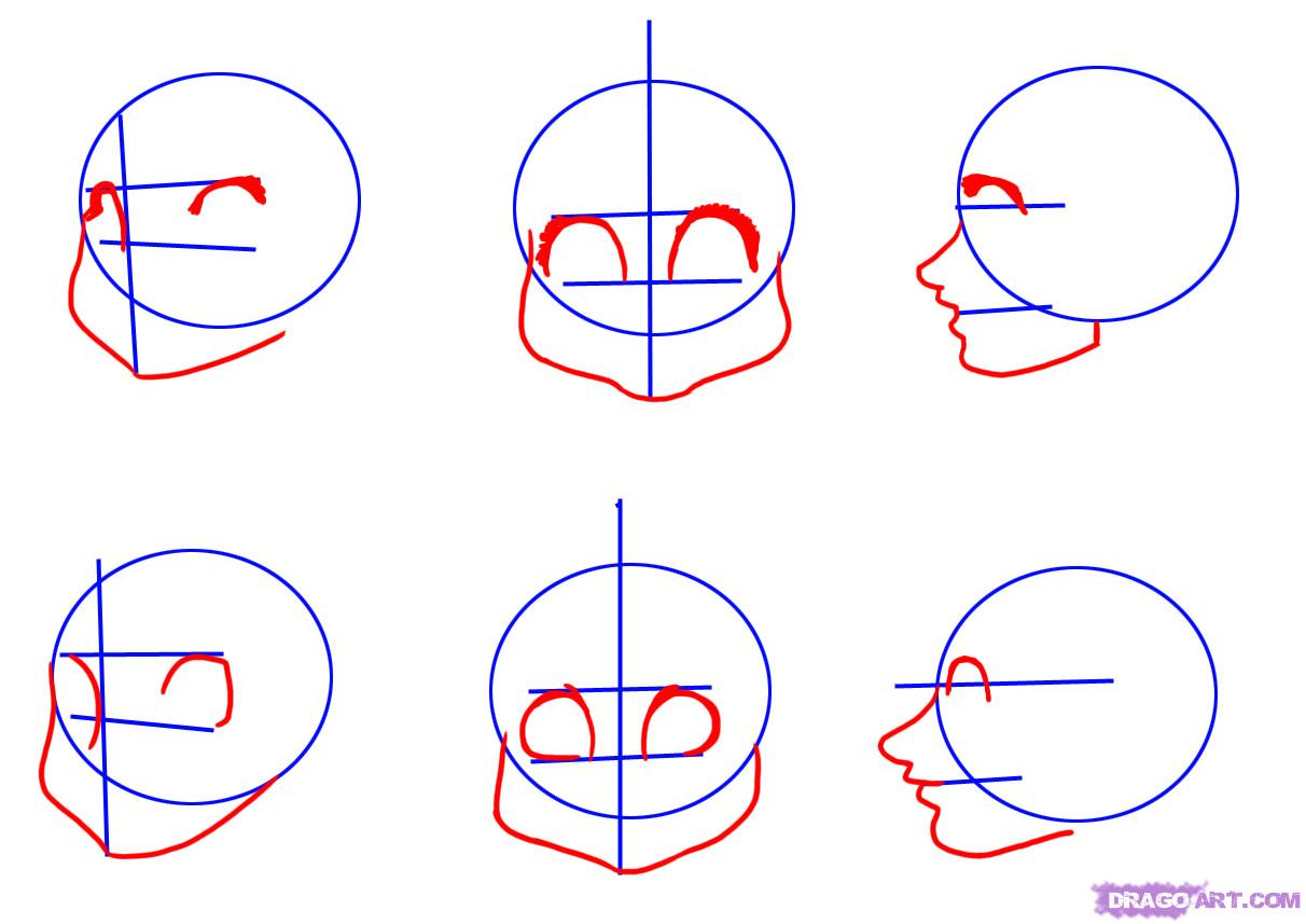 1212x857 Cartoon Face Drawing Tutorial How To Draw Cartoon Faces, Step By