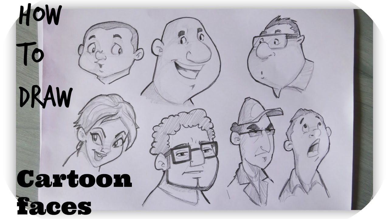 1280x720 How To Draw Cartoon Human Faces Character Design Timelapse