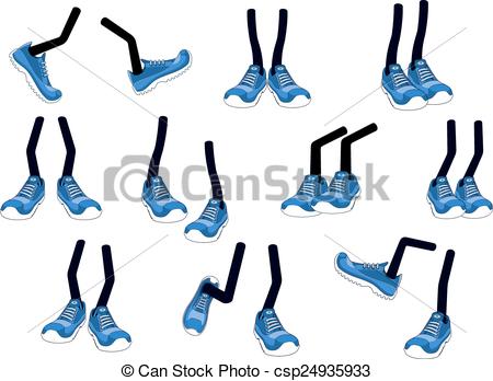 450x348 Vectors Of Cartoon Vector Walking Feet In Sneakers