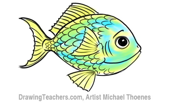 550x333 Cartoon Fish Drawing