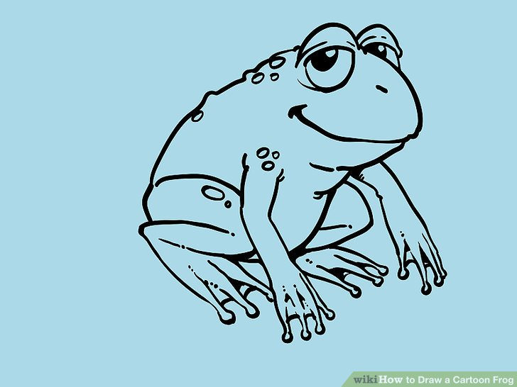 728x546 How To Draw A Cartoon Frog 10 Steps (With Pictures)