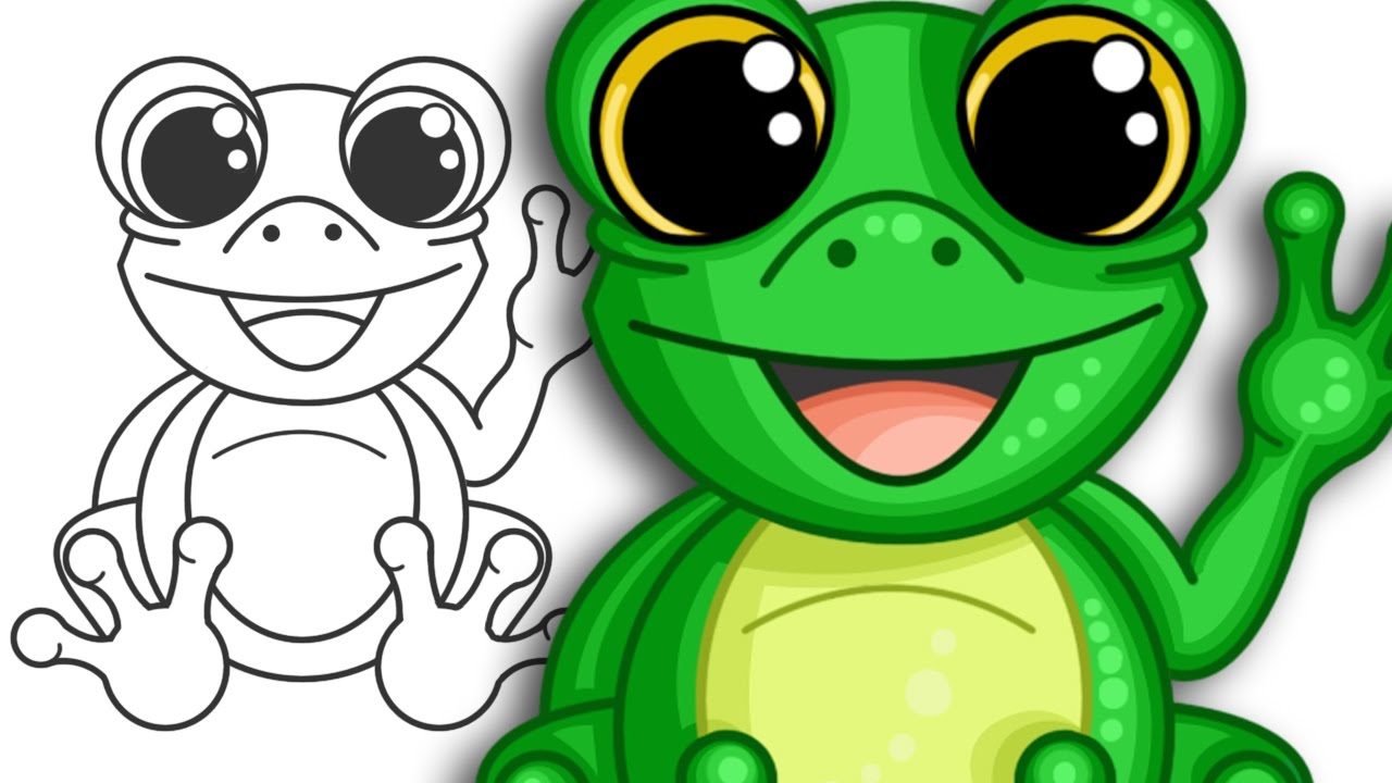 1280x720 How To Draw A Super Cute Frog Step By Step Drawing