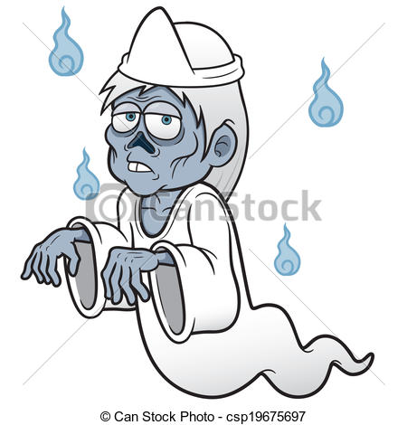 450x470 Vector Illustration Of Cartoon Ghost Eps Vectors